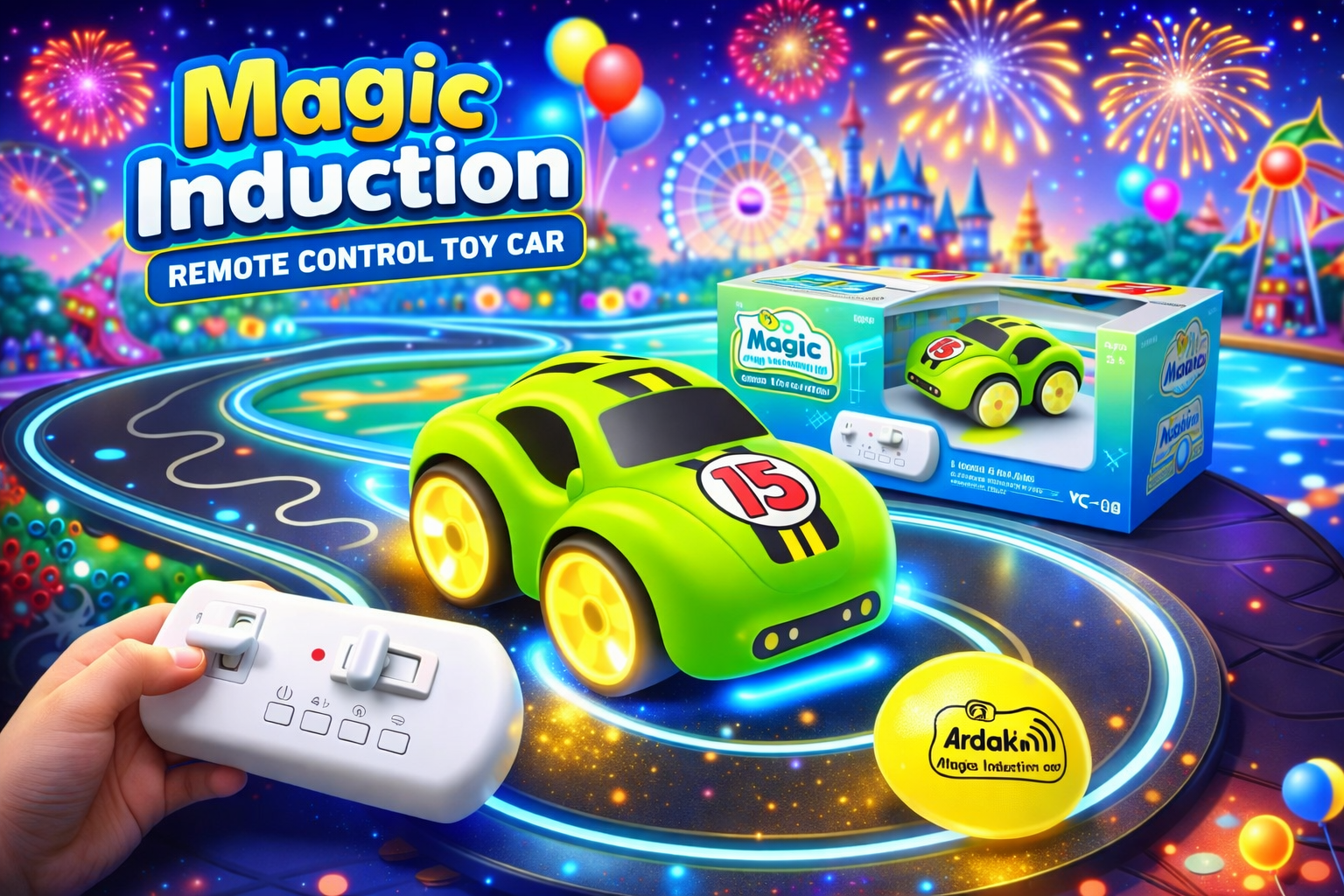 Zenvyra RC Track Car -New Smart Magic Induction