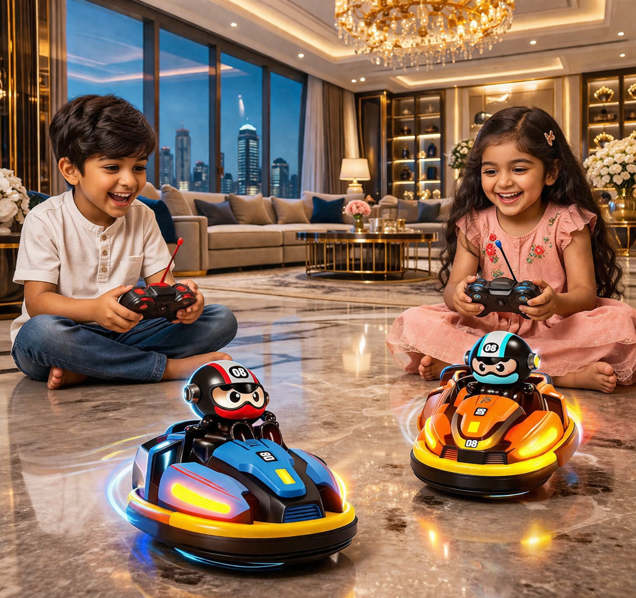 Zenvyra Premium 2-Player RC Battle Bumper Cars