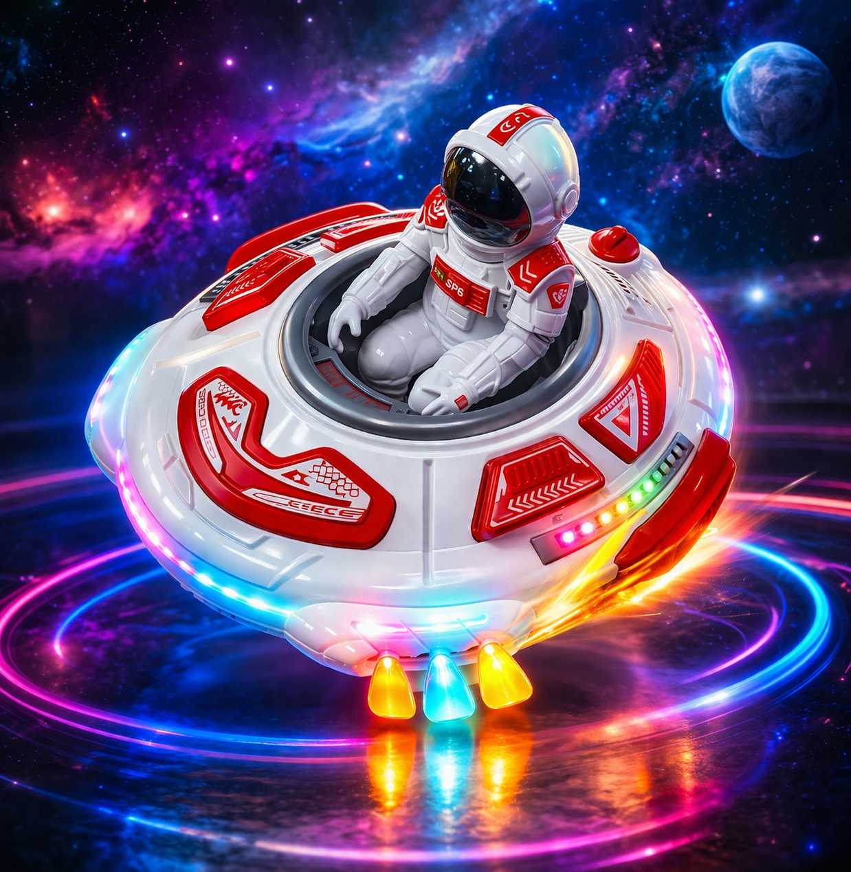 Zenvyra Astro Craft 2-Player Space Rover Toy Set Double the fun with dual cars, spray effect & remote control—perfect for joyful playtime and bonding.