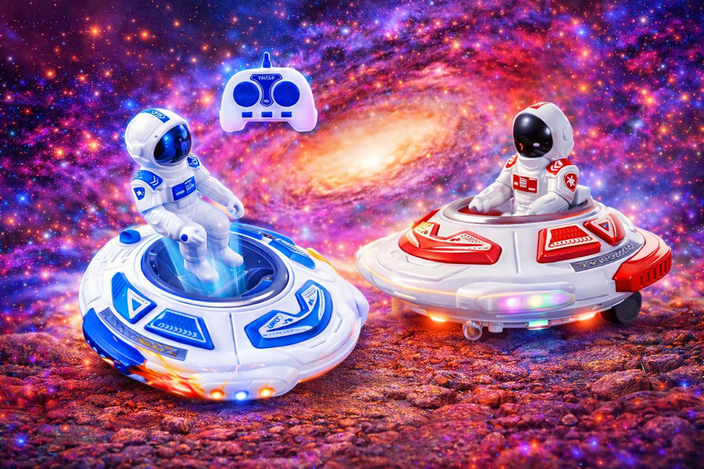 Zenvyra Astro Craft 2-Player Space Rover Toy Set Double the fun with dual cars, spray effect & remote control—perfect for joyful playtime and bonding.