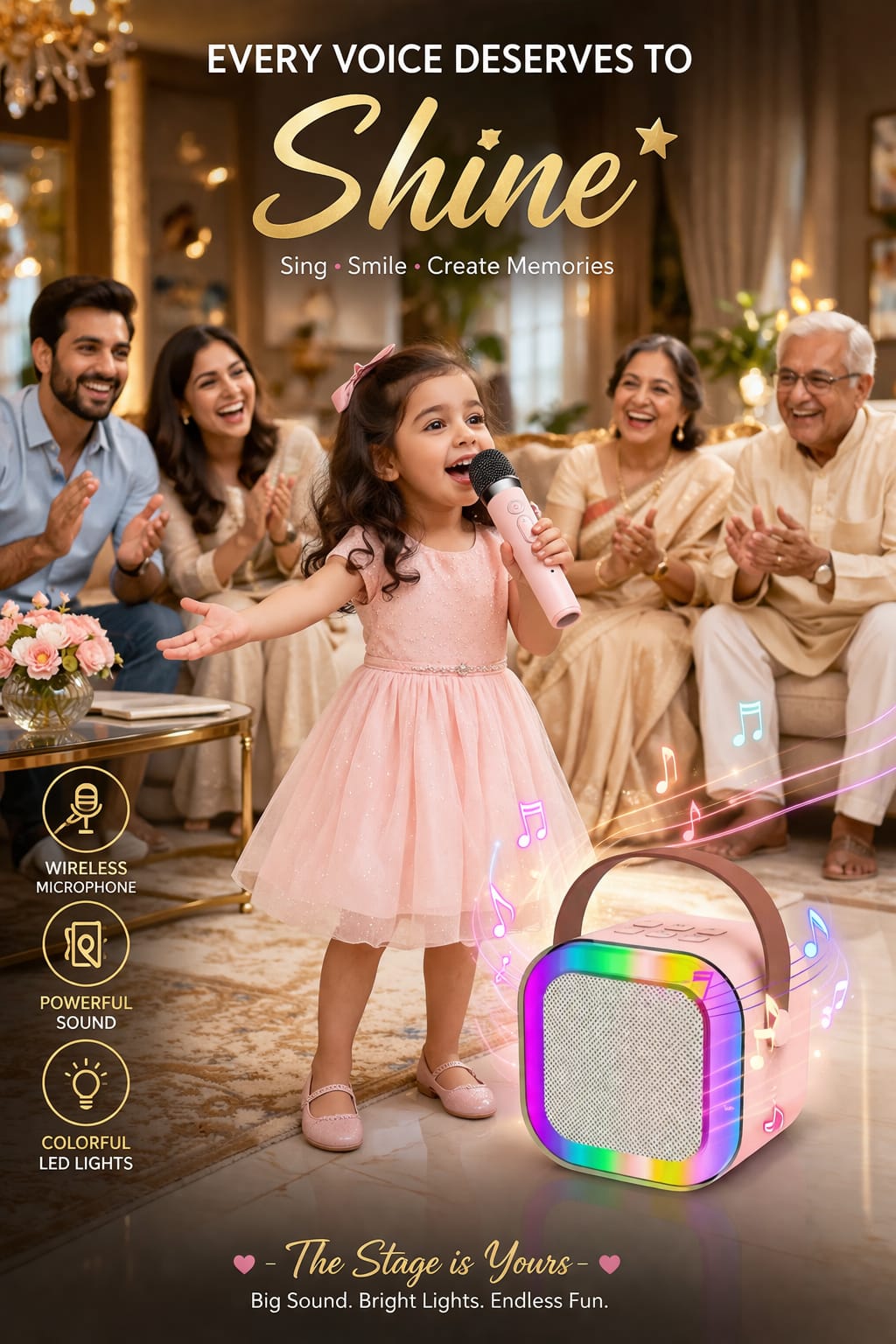 Zenvyra K12 Karaoke Bluetooth Speaker and Mic