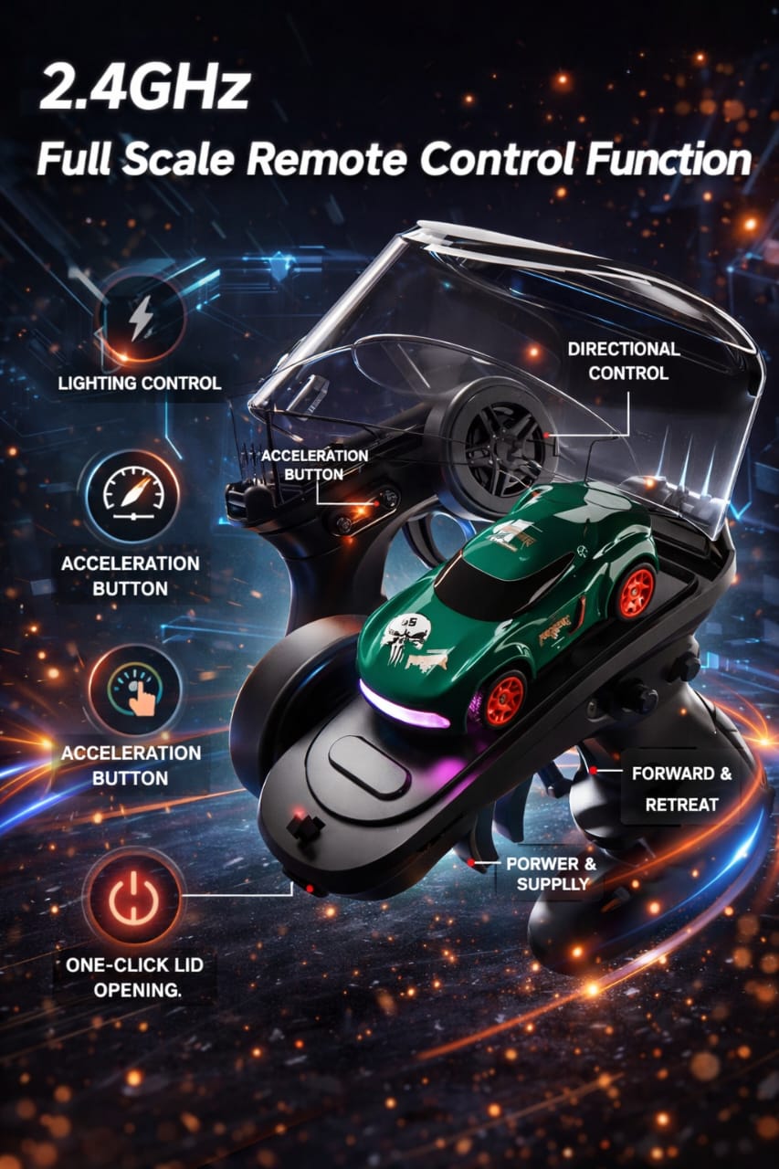 Zenvyra Subtler Rc Mini Drift Car with Led Lights|2.4Hz Remote Control Racing Car
