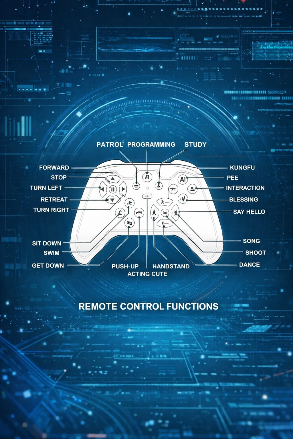 Zenvyra 2.4 Hz Big AI Robot With Mechanical Remote Control Smart Robot Pet